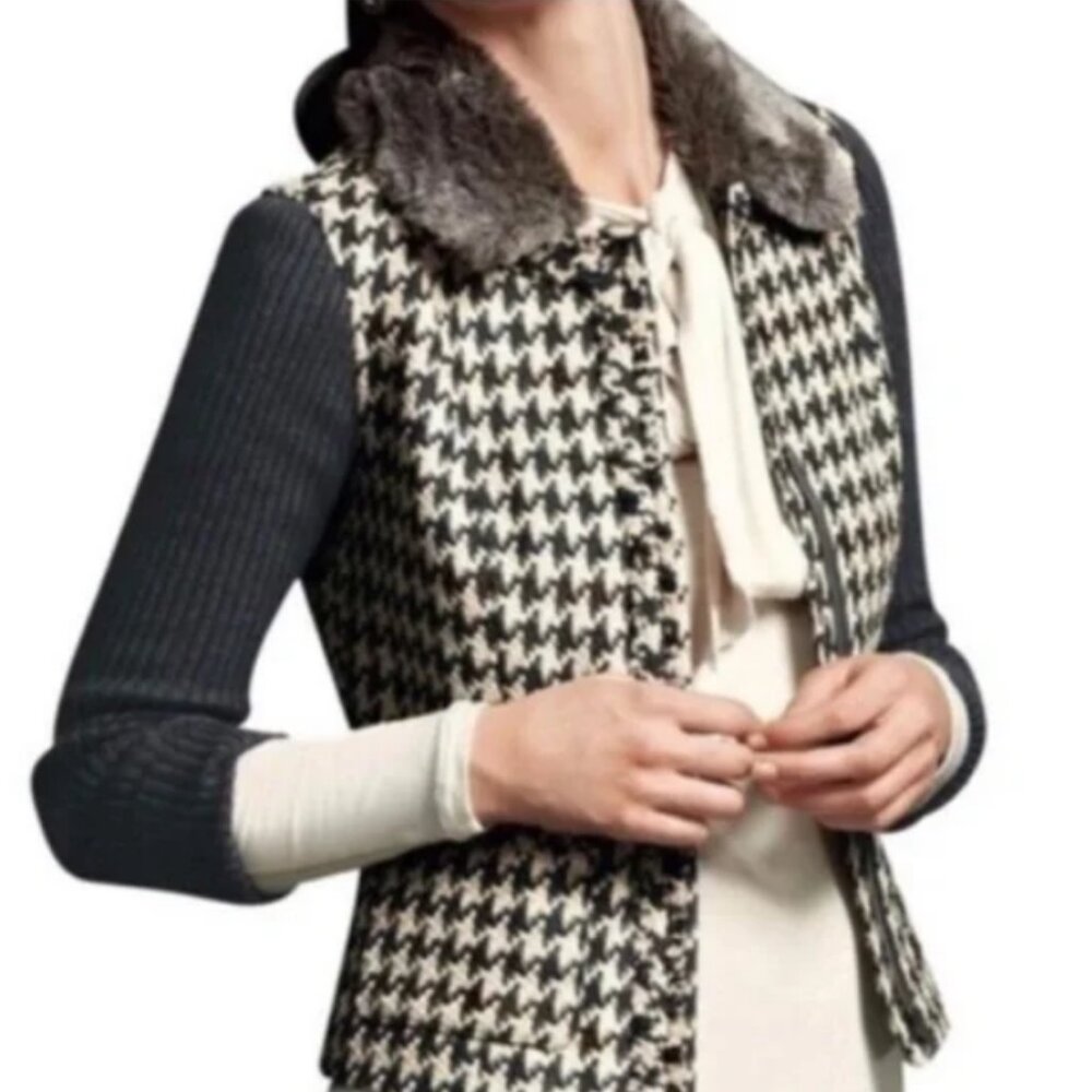 Cabi Houndstooth Tweed Jacket